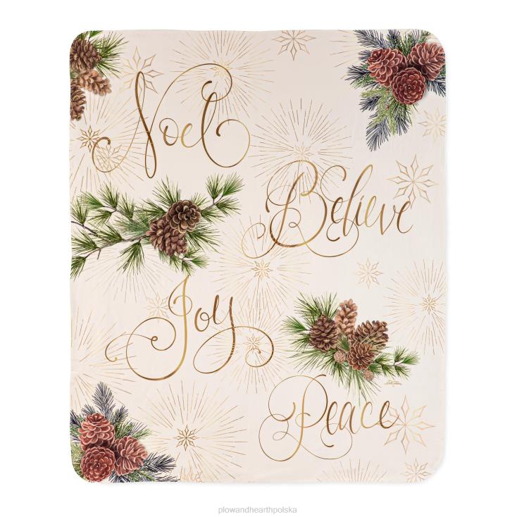 Plow & Hearth wakacyjny rzut z polaru sherpa, sosna 02XR62297 sezonowe i prezenty