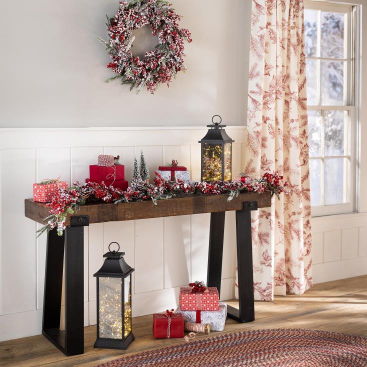 Plow & Hearth zimowe zasłony z kieszenią na drążek toaletowy/zaszewką z tyłu 02XR62225 sezonowe i prezenty