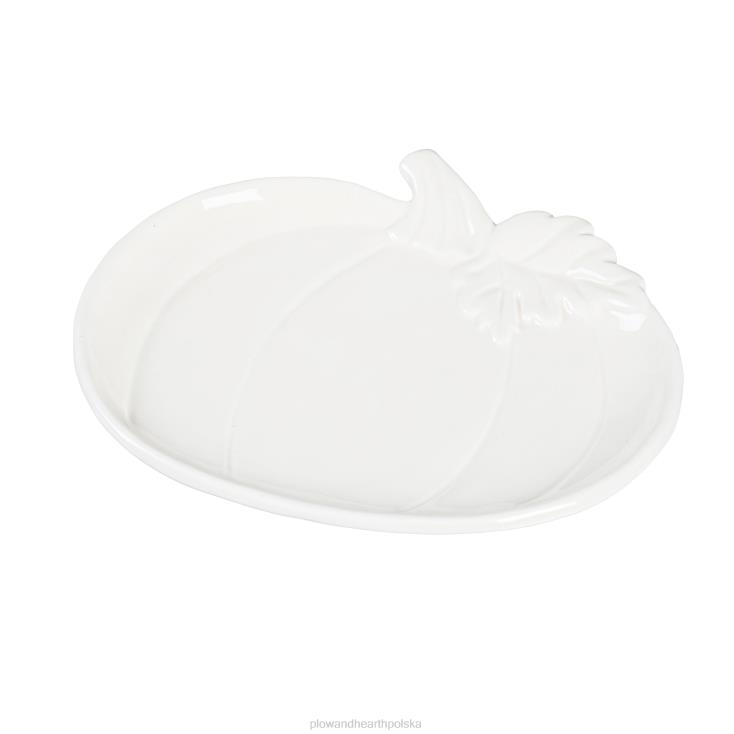 Plow & Hearth Ceramiczne talerze z dynią jesienną, zestaw 6 szt 02XR63118 sezonowe i prezenty