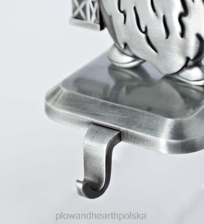 Plow & Hearth Wieszak na skarpety świąteczne Świętego Mikołaja 02XR62143 sezonowe i prezenty