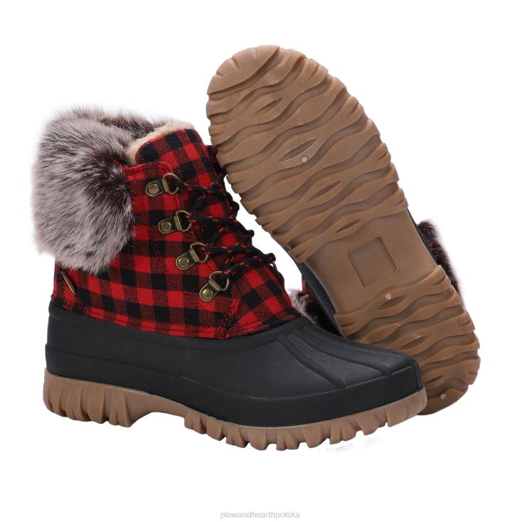 Plow & Hearth Botki damskie brielle lamo - woskowany kasztan - rozmiar 5 02XR63040 sezonowe i prezenty