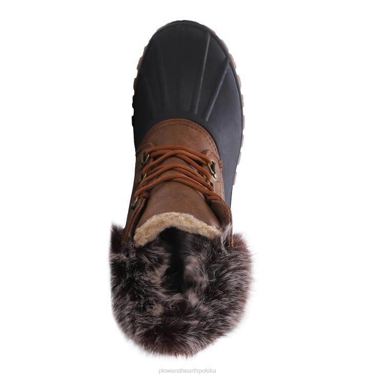 Plow & Hearth Botki damskie brielle lamo - woskowany kasztan - rozmiar 5 02XR63040 sezonowe i prezenty
