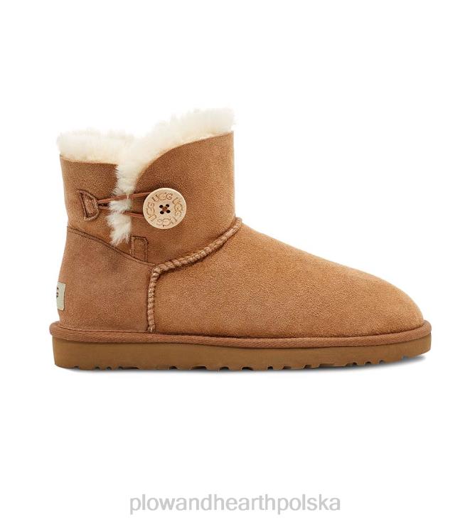 Plow & Hearth Damskie buty Ugg Mini Bailey Button II – czarne – rozmiar 10 02XR63064 sezonowe i prezenty