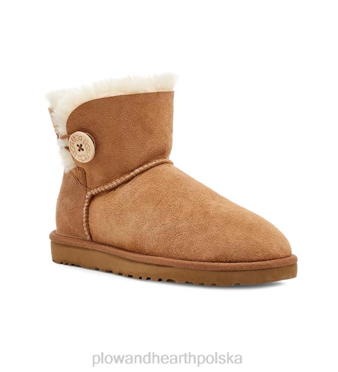 Plow & Hearth Damskie buty Ugg Mini Bailey Button II – czarne – rozmiar 10 02XR63064 sezonowe i prezenty
