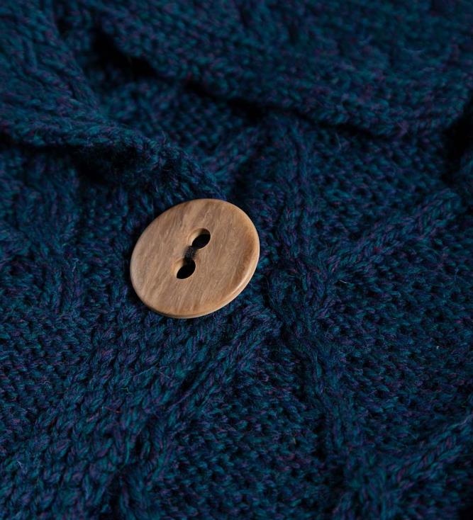 Plow & Hearth Sweter corina z wełny merynosów zapinany z przodu na jeden guzik - musztardowy - l (12-14) 02XR62981 sezonowe i prezenty