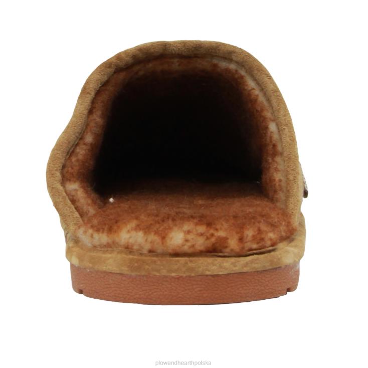 Plow & Hearth Zamszowe pantofle męskie lamo - kasztan - dł 02XR63019 sezonowe i prezenty