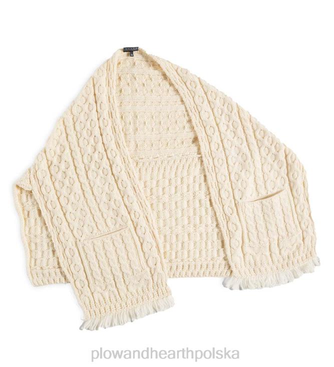 Plow & Hearth damski sweterek kopertowy z irlandzkiej wełny merynosów - czerwony 02XR63039 sezonowe i prezenty