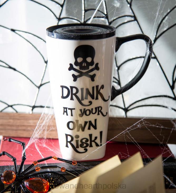 Plow & Hearth Kubek podróżny ceramiczny flomo 360 - błogosławiony 02XR63082 sezonowe i prezenty