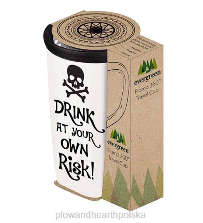 Plow & Hearth Kubek podróżny ceramiczny flomo 360 - błogosławiony 02XR63082 sezonowe i prezenty