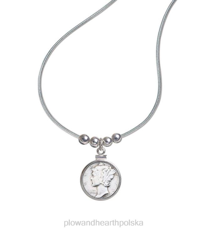 Plow & Hearth Wybity wisiorek rtęciowy z 18-calowym srebrnym łańcuszkiem 02XR63063 sezonowe i prezenty