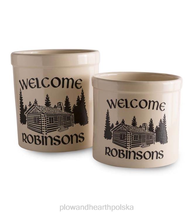 Plow & Hearth spersonalizowany garnek z kamionki kabinowej 02XR63073 sezonowe i prezenty