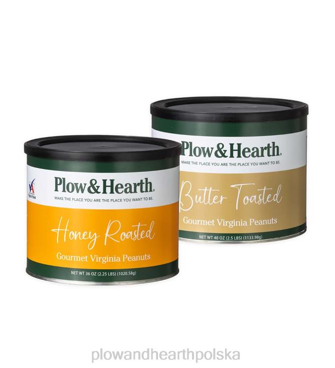 Plow & Hearth aromatyzowane bardzo duże orzeszki ziemne Virginia - prażone w miodzie 02XR62982 sezonowe i prezenty